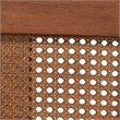Pemberly Row Contemporary Wood Queen Size Platform Bed in Walnut Brown