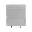 Pemberly Row Upholstered Velvet Fabric Manual Recliner in Light Gray