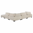 Pemberly Row Contemporary 5-Piece CorduFabric Modular Sectional in Beige
