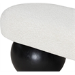 Pemberley Row Boucle Fabric Cream Bench Rectangular Art Deco 59.5