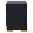 Pemberley Row Wood Black and Gold Nightstand Rectangular 22.25