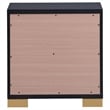 Pemberley Row Wood Black and Gold Nightstand Rectangular 22.25