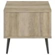 Pemberly Row Square Engineered Wood End Table With Shelf Pine and Gray