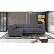 Pemberly Row 4-Piece Contemporary Fabric L-Shaped Modular Sectional in Dark Gray