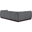 Pemberly Row 4-Piece Contemporary Fabric L-Shaped Modular Sectional in Dark Gray