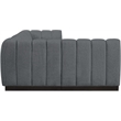 Pemberly Row 4-Piece Contemporary Fabric L-Shaped Modular Sectional in Dark Gray