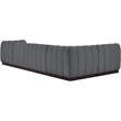 Pemberly Row 5-Piece Contemporary Fabric L-Shaped Modular Sectional in Dark Gray
