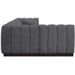 Pemberly Row 5-Piece Contemporary Fabric L-Shaped Modular Sectional in Dark Gray