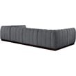 Pemberly Row 6-Piece Contemporary Fabric U-Shaped Modular Sectional in Dark Gray