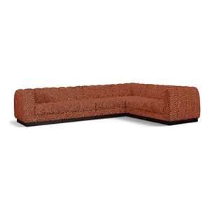 Pemberly Row133&quot 6-Piece Contemporary Fabric Modular Sectional in Cognac Orange