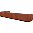 Pemberly Row 7-Piece L-Shaped Contemporary Fabric Modular Sectional in Orange