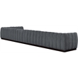 Pemberly Row 7-Piece L-Shaped Contemporary Fabric Modular Sectional in Dark Gray