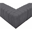Pemberly Row 7-Piece L-Shaped Contemporary Fabric Modular Sectional in Dark Gray
