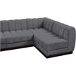 Pemberly Row 8-Piece U-Shaped Contemporary Fabric Modular Sectional in Dark Gray