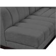 Pemberly Row 8-Piece U-Shaped Contemporary Fabric Modular Sectional in Dark Gray