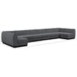 Pemberly Row 8-Piece U-Shaped Contemporary Fabric Modular Sectional in Dark Gray