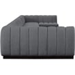 Pemberly Row 8-Piece U-Shaped Contemporary Fabric Modular Sectional in Dark Gray