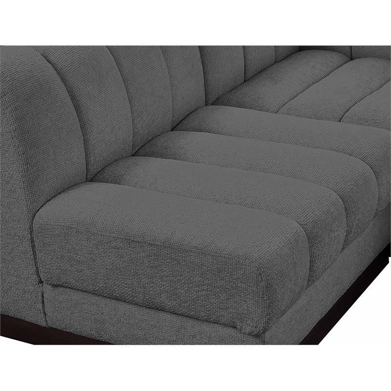 Pemberly Row 8-Piece L-Shaped Contemporary Fabric Modular Sectional in Dark Gray