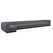 Pemberly Row 8-Piece L-Shaped Contemporary Fabric Modular Sectional in Dark Gray