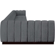 Pemberly Row 8-Piece L-Shaped Contemporary Fabric Modular Sectional in Dark Gray