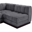 Pemberly Row 8-Piece L-Shaped Contemporary Fabric Modular Sectional in Dark Gray