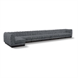 Pemberly Row 8-Piece L-Shaped Contemporary Fabric Modular Sectional in Dark Gray