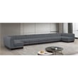 Pemberly Row 9-Piece U-Shaped Contemporary Fabric Modular Sectional in Dark Gray