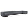 Pemberly Row 9-Piece U-Shaped Contemporary Fabric Modular Sectional in Dark Gray
