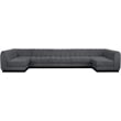 Pemberly Row 7-Piece U-Shaped Contemporary Fabric Modular Sectional in Dark Gray