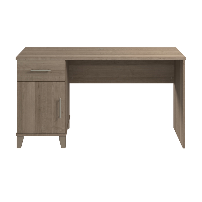 Pemberly Row 54W Office Desk with Drawers in Ash Gray - Engineered Wood