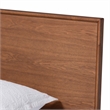 Pemberly Row Walnut Brown Wood and Rattan Twin Size 4-Piece Bedroom Set