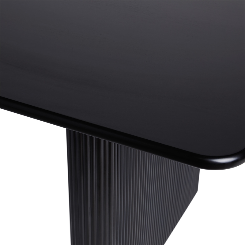 Pemberley Row Wood Veneer Black Dining Table Rectangular Modern 68