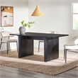 Pemberley Row Wood Veneer Black Dining Table Rectangular Modern 68