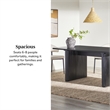 Pemberley Row Wood Veneer Black Dining Table Rectangular Modern 68