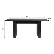 Pemberley Row Wood Veneer Black Dining Table Rectangular Modern 68
