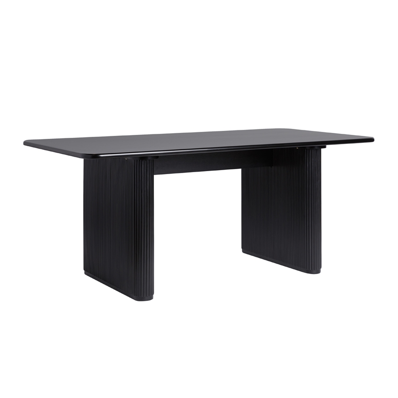 Pemberley Row Wood Veneer Black Dining Table Rectangular Modern 68