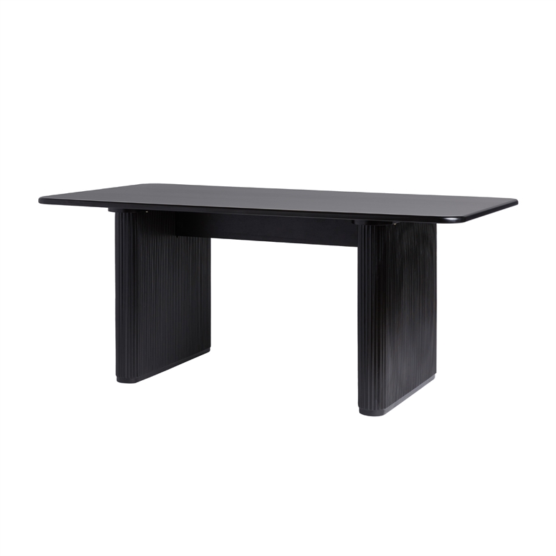 Pemberley Row Wood Veneer Black Dining Table Rectangular Modern 68