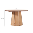 Pemberly Row Wood Pedestal Base Round Top Dining Table - 48 Inch - Cerused White