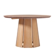 Pemberly Row Wood Pedestal Base Round Top Dining Table - 48 Inch - Cerused White