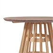 Pemberly Row Slatted Wood Pedestal Base Dining Table - 48 Inch - Cerused White