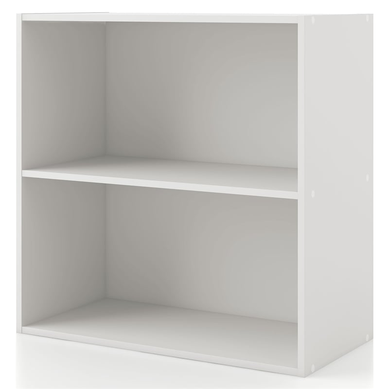 Pemberley Row MDF White Bookcase Rectangular Stackable 23.6