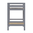Pemberly Row Twin Over Twin Simple Solid Wood Bunk Bed - Gray