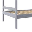 Pemberly Row Twin Over Twin Simple Solid Wood Bunk Bed - Gray