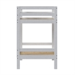 Pemberly Row Twin Over Twin Simple Solid Wood Bunk Bed - White