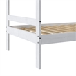 Pemberly Row Twin Over Twin Simple Solid Wood Bunk Bed - White