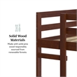 Pemberly Row Twin Over Twin Simple Solid Wood Bunk Bed - Espresso