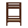 Pemberly Row Twin Over Twin Simple Solid Wood Bunk Bed - Espresso