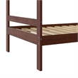 Pemberly Row Twin Over Twin Simple Solid Wood Bunk Bed - Espresso