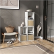 Pemberly Row Modern Stackable Wood 2-Cube Bookcase in White Finish
