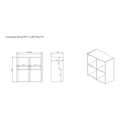 Pemberly Row Modern Stackable Wood 4-Cube Bookcase in White Finish